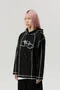【25SS】Romantic Crown 雙圓環LOGO連帽TEE(黑)