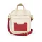 canvas pouch/beige+red