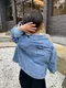 帥氣字母牛仔外套