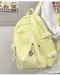 【尼龍】👛👜學院風百年不敗粉嫩皺皺感多隔層後背包（含掛件）👝🎒 結單日:7/23