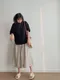 親子款-日系條紋闊腿褲