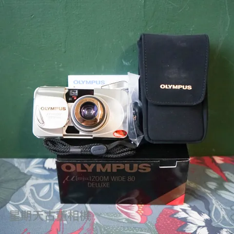 庫存新品OLYMPUS MJU ZOOM WIDE 80 deluxe 底片傻瓜相機