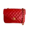 CHANEL Vintage | 紅色金釦半月口蓋包 斜背包
