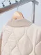 奶油色調 針織/荷葉/衍縫拼接設計外套