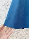 法式優雅 鹿皮絨過膝圓裙＿（2色：藍）