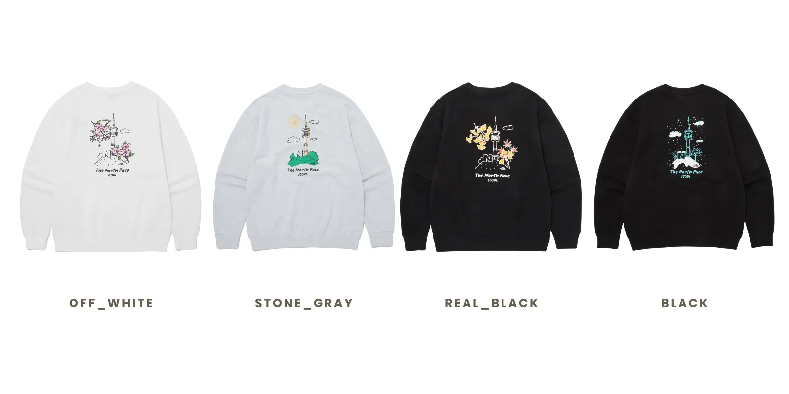 【新作】 THE NORTH FACE ★ M'S SEOUL EDITION SWEATSHIRTS The North Face Korea M'S SEOUL FOUR SEASONS SWEATSHIRTS
