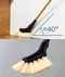 日本COGIT可伸縮收納長桿縫隙清潔掃把914447(長度34~110cm;40度角波浪刷毛;附掛洞)樓梯角落除塵掃把