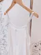 弧形層疊荷葉裙襬 細肩帶洋裝＿(2色:白)