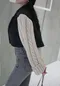 ✈羅迪歐大道的斜陽-韓國質感毛呢拼接針織短版外套