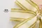 素面雙金蝴蝶結(W144-7/Plain Double Gold Butterfly Bow) ｜手作｜布置｜米色｜緞帶用途