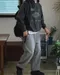 【26FW】韓國 水洗橢圓印花連帽上衣(3色)
