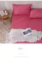 200織紗精梳棉三件式床包組(雙人)艷桃紅