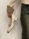 SS71秋冬新款法式小香風～瑪莉珍粗跟鞋