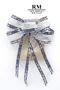 藍銀圖騰蝴蝶結 (W287-6Blue and Silver Totem Butterfly Bow) ｜手作｜布置｜紋路｜緞帶用途