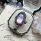 天然礦物 | 紫鋰雲母復古花邊戒指/ 925銀