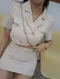 戀愛策畫家-小香短版上衣(有墊肩)+褲裙套裝