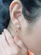 細緻環釦小珍珠銀針耳環
