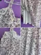 大碼夏季清涼紫碎花洋裝連身裙