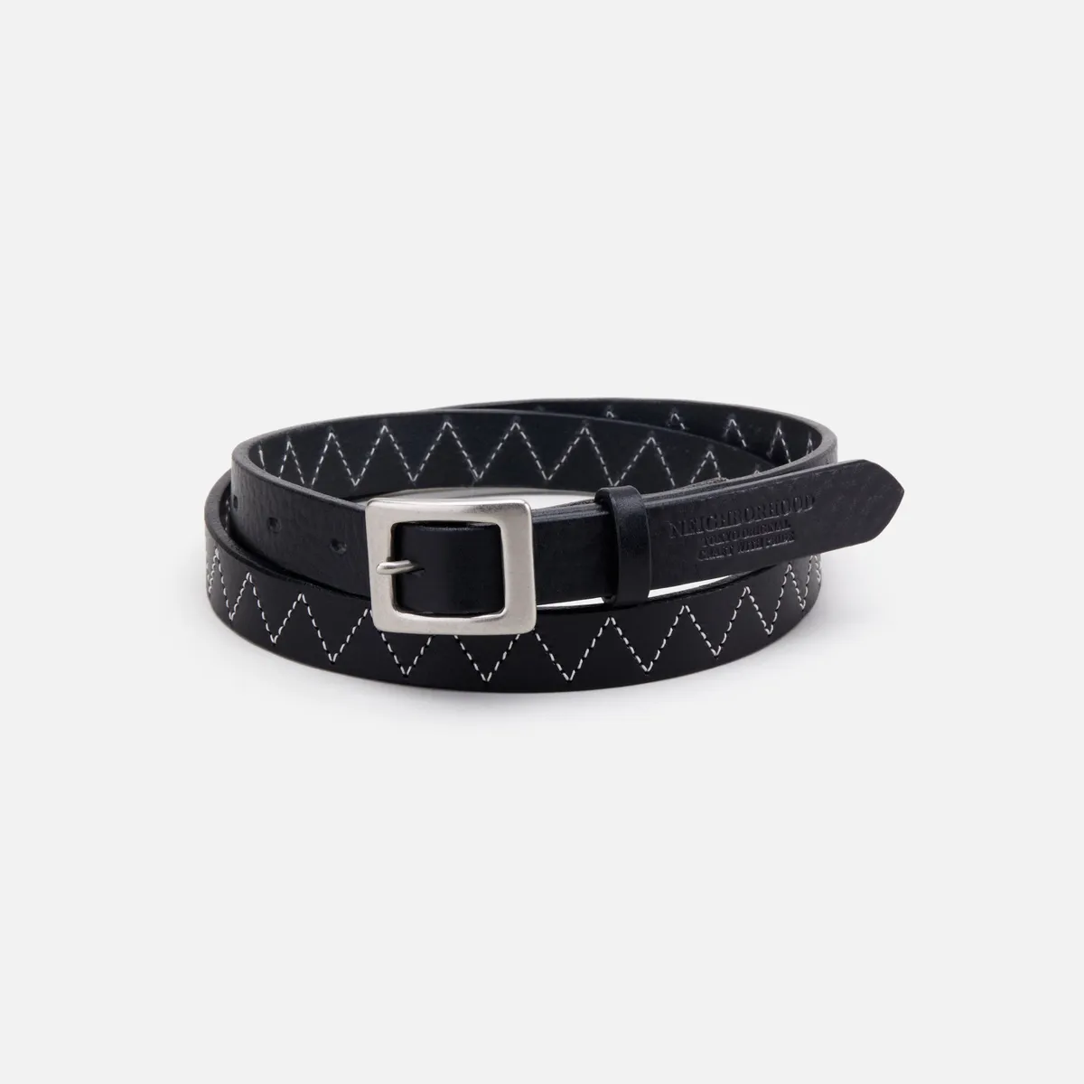 NEIGHBORHOOD｜2024AW LEATHER NARROW BELT｜242PKNH-AC01