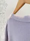 寶石方釦 V領坑條針織洋裝_附腰帶(Ｓ~XL)(2色:紫/杏)