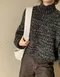 LINENNE－mix half pola knit (2color)：半高領編織毛衣！