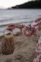 編織手提木柄沙灘包（附內袋）