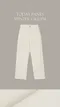 Slowand made－today denim奶油白直筒褲：XS/L size（有加長版本）