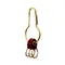 ADOLE 皮革黃銅鑰匙圈/圓壺型 (紅)
