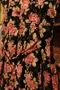 Vintage dress/復古黑色底玫瑰花洋裝