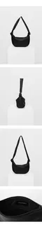 韓國設計師品牌yeomim－cradle bag (black)：霧面黑／肩背推薦