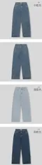 98doci－牛仔藍修身直筒牛仔褲：3 size