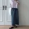 A little b －lily denim long skirt (1color)：落地感牛仔長裙