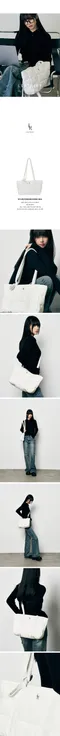 Leathery－NYLON PADDING CROSS-BAG [WHITE]：尼龍衍縫肩背包