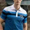 男絲光棉時尚休閒條紋短袖POLO衫(兩色)C22221A01