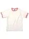 Good On Striped rib short sleeve T-shirt  P-natural red stripe color