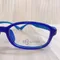 EGK兒童館-中童款 | EG-Plus UV420濾藍光眼鏡 | 3合1卡榫式TR材質鏡腳仿彈簧彈性深藍配色小方圓款EK17