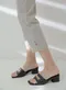 【預購】鈕釦設計高彈力涼感西裝褲