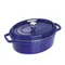 STAUB 橢圓形鑄鐵鍋 29CM 白色松露/芥茉黃/櫻桃紅/黑/石墨灰/羅勒綠/深藍色
