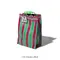 RECYCLED PLASTIC STRIPE BAG / Rectangle D15 / Green x Red