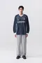 【24FW】Codegraph 國家隊V領長袖上衣(深藍)