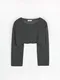 LINENNE－vintage layered crop mtm (3color)：短版不修邊棉質上衣/品牌自訂款