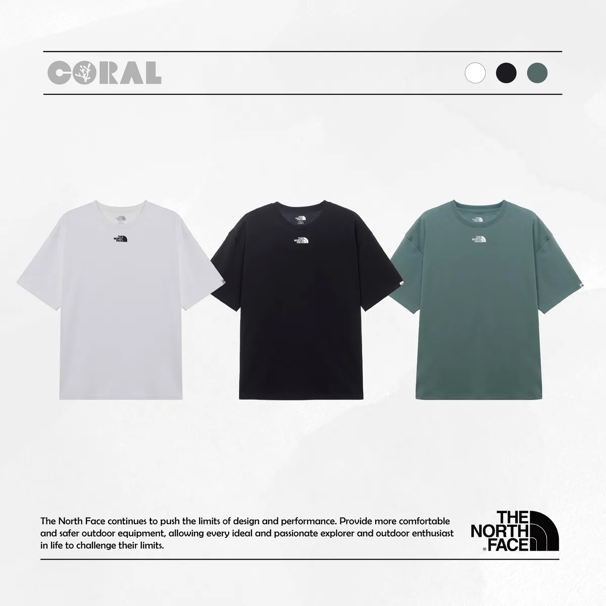 ★THE NORTH FACE☆CENTER LOGO S/S R/TEE NT7UR03 THE NORTH FACE CENTER LOGO S/S R/TEE White label 刺繡NT7UR03