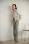隱形釦微喇叭西褲-兩色