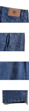 【23SS】Wooalong 皺褶造型水洗牛仔寬褲(藍)