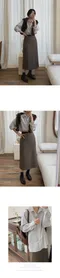 Slowand－ 簡潔西裝長裙(附皮帶)：2 size