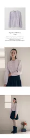 【24FW】Rola Rola 刺繡蕾絲長袖襯衫(紫)