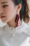 絨布緞帶垂吊耳環 Velvet Ribbon Hoop Earrings