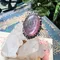 天然礦物 | 紫鋰雲母復古花邊戒指/ 925銀