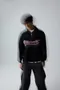 NIHOW made｜草寫LOGO半拉鍊大學TEE(黑)