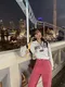 LINENNE－boston half zip up mtm (2color)